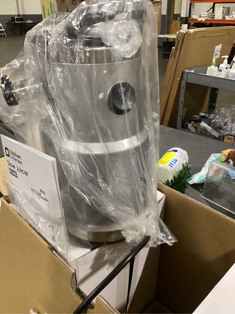Condition photo showing As Is for (similar to)cold press juicer machines, kitchen in the box slow masticating juicers machine,3.26inch large wide feed chute fit whole fruits & vegetables,bpa free,easy to clean (bright red)