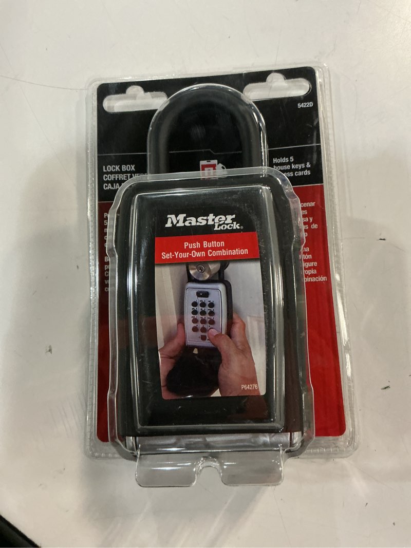 Condition photo showing Good Condition for master lock 3.13 in. w metal 4-digit combination lock box