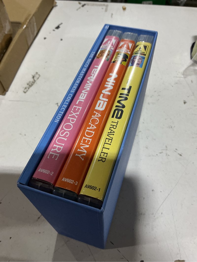 Condition photo showing As Is for the nico mastorakis collection: 6-movie limited edition box set