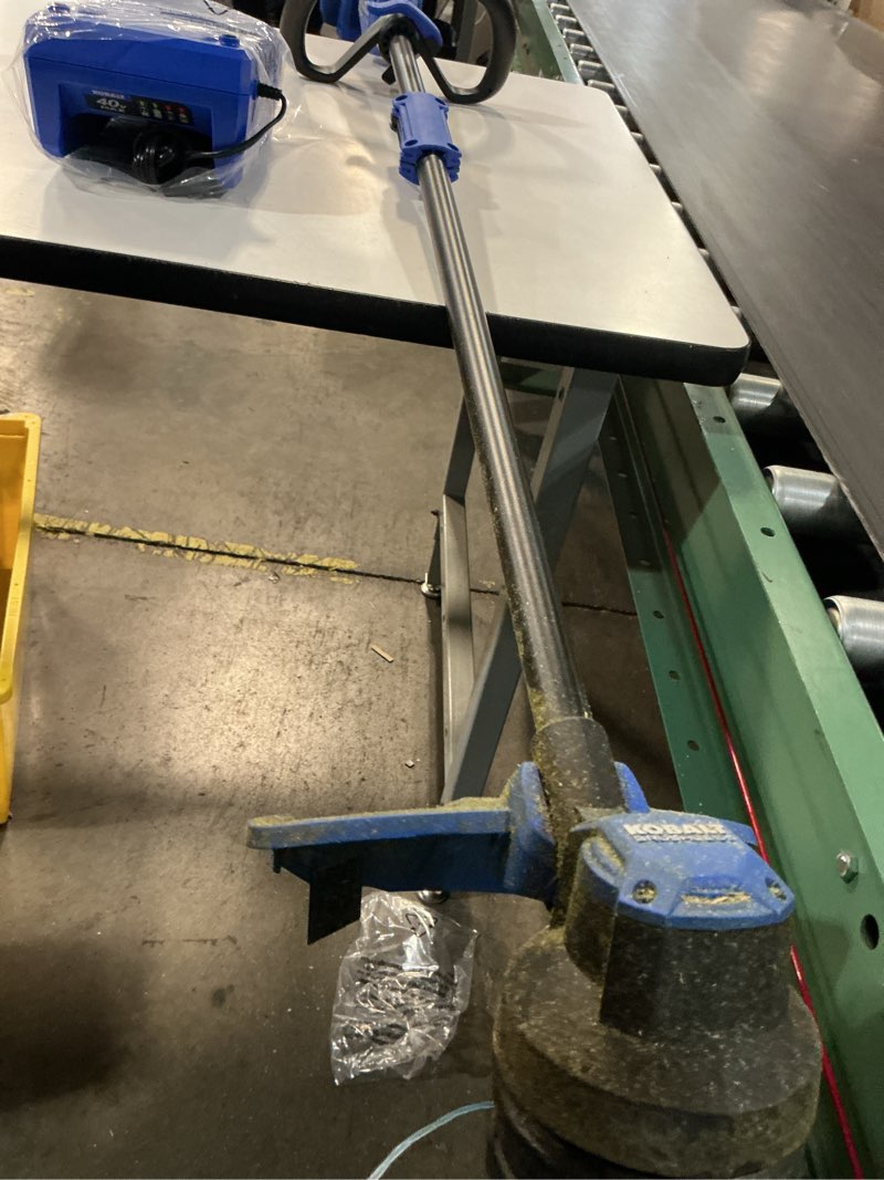 Condition photo showing As Is for kobalt gen4 40-volt 15-in straight cordless string trimmer (tool only)