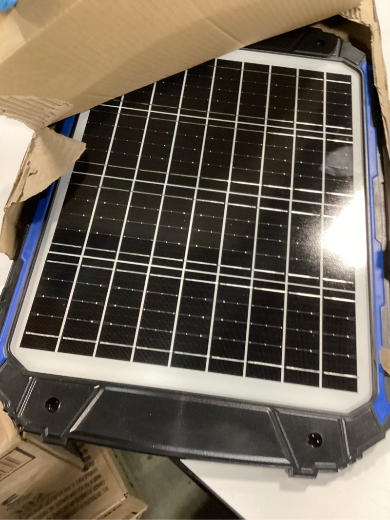 Condition photo showing As Is for SUNER POWER 20W 12V Solar Battery Trickle Charger & Maintainer PRO, Built-in Intelligent MPPT Controller, Waterproof 12 Volt 20 Watt Solar Panel Charging Kits for Car Marine RV Trailer Boat Automotive
