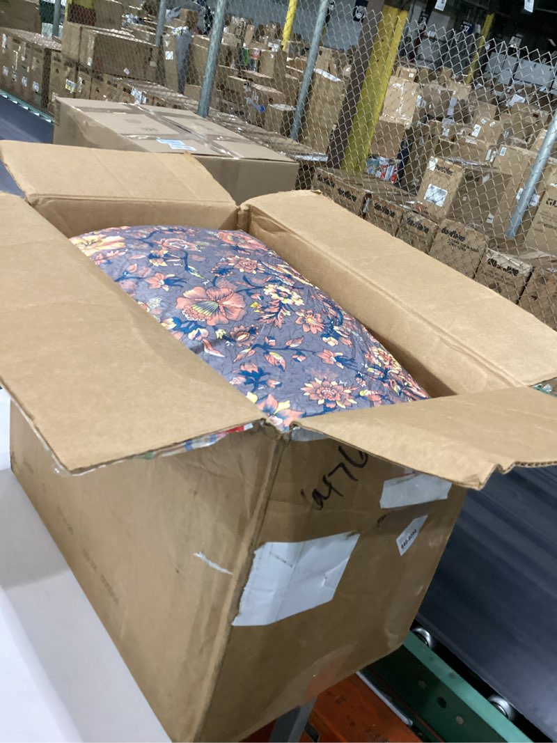 Condition photo showing Good Condition for cupocupa floral king size comforter set - cute vintage 3 pieces king comforters size set with garden botanical design, fluffy shabby chic boho bedding for king size bed with soft leaves pattern king floral brown