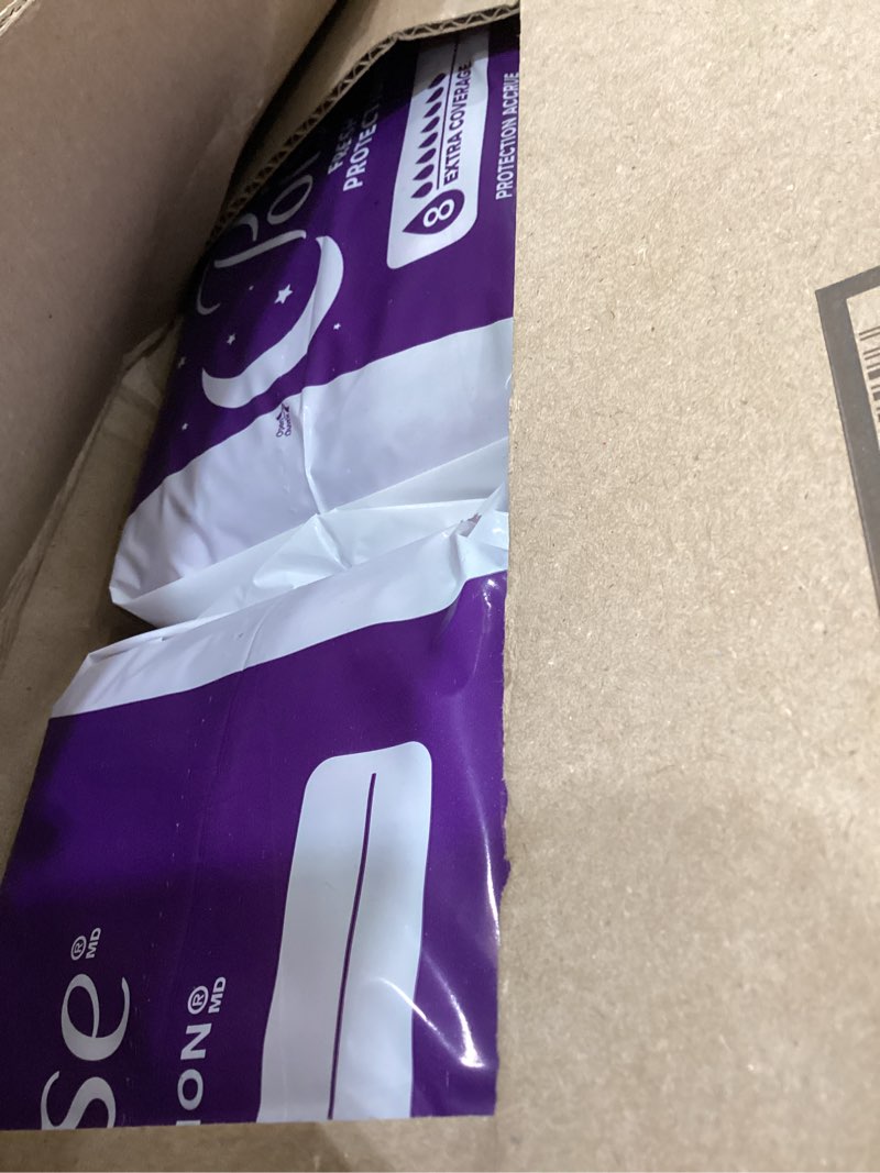 Condition photo showing Good Condition for poise overnight incontinence & postpartum pads for bladder leaks, 8 drop extra coverage, 96 count, packaging may vary extra-coverage 96