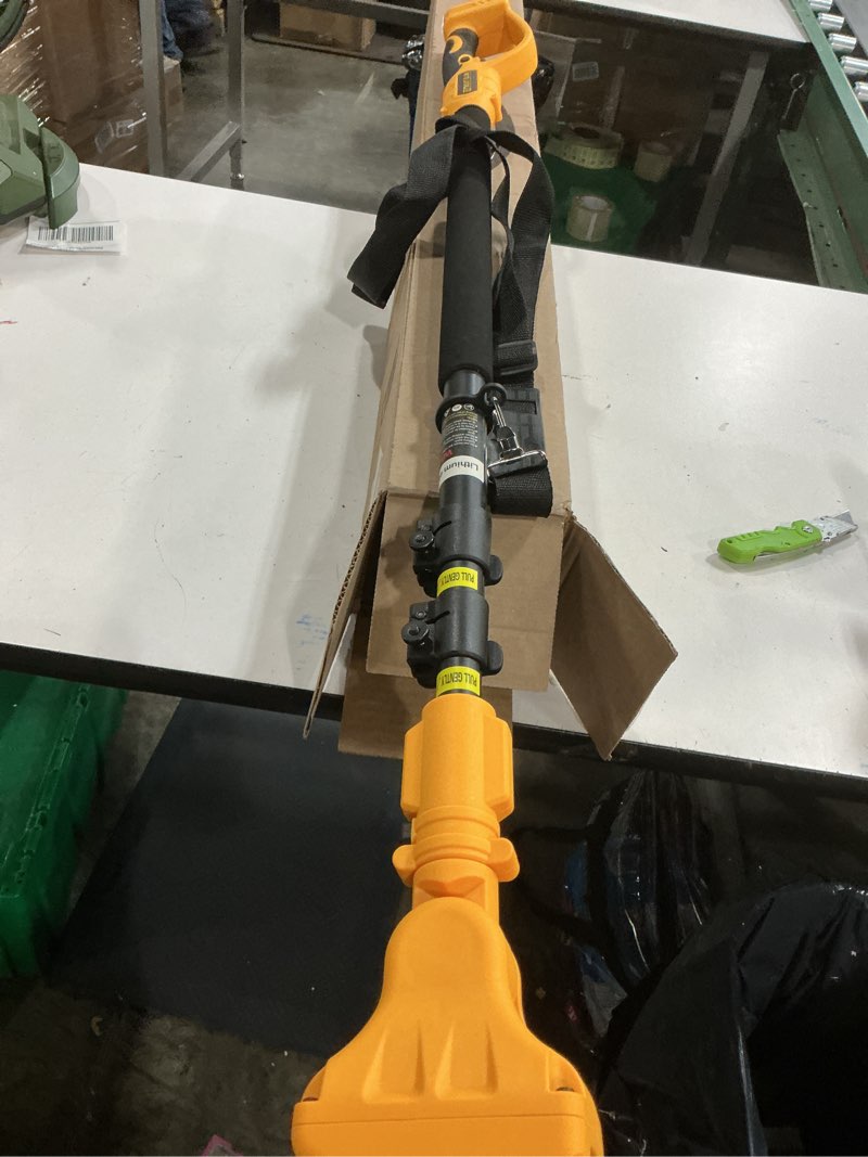 Condition photo showing Good Condition for electric pruning shears extension pole for dewalt cordless pruner/mini chainsaw 20v battery(pole only), 4.2-8.2ft adjustable telescopic pole with 180°rotating head, pole pruner with shoulder strap