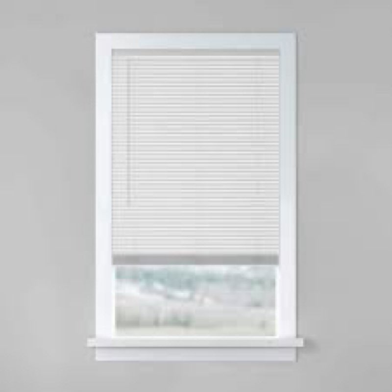 Levolor 23 x 64 Cordless White Vinyl Blinds with 1 inch S-Curve Slats New In Box