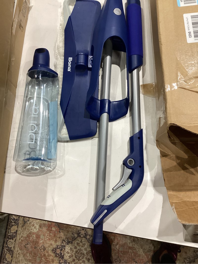 Condition photo showing As Is for bona multi-surface floor premium spray mop - includes multi-surface floor cleaner concentrate and machine washable microfiber cleaning pad - for stone, tile, laminate and vinyl lvt/lvp floors multi-surface - concentrate