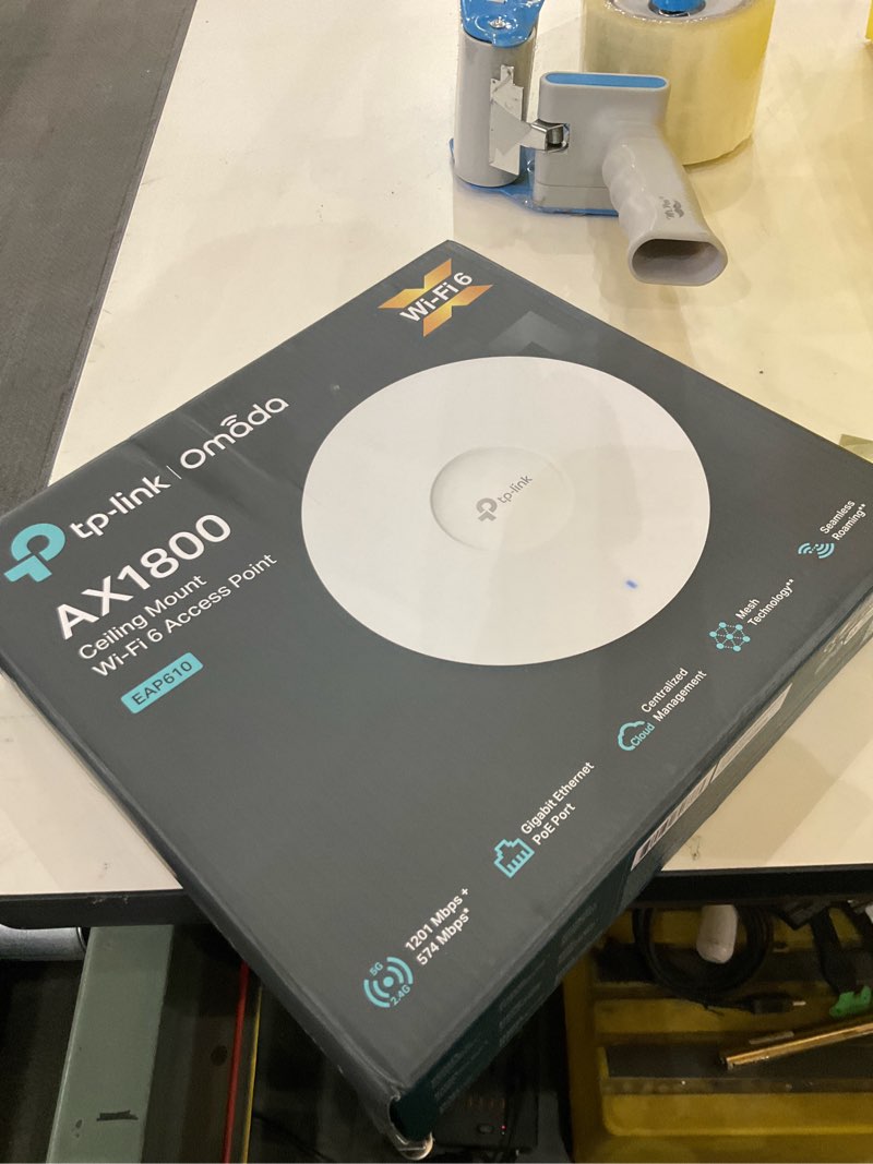 Condition photo showing Good Condition for TP-Link EAP610 Ultra-Slim Wireless Access Point for Business | Omada True Wi-Fi 6 AX1800 | DC Adapter Included | Mesh, Seamless Roaming, WPA3, MU-MIMO | Remote & App Control | PoE+ Powered