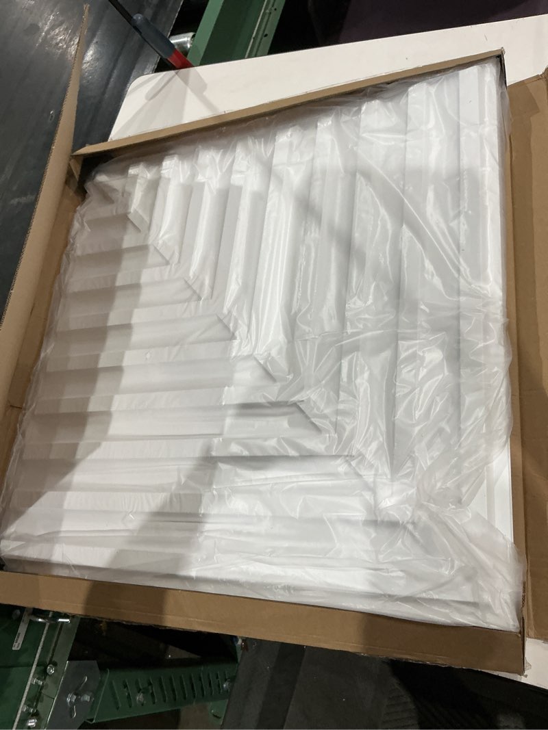 Condition photo showing New/Like New for art3d 12-pack drop ceiling tiles 2x2 ft, pvc 3d textured panels for interior wall decor living room bedroom office, 24x24 inch, white 24"x24" white 12