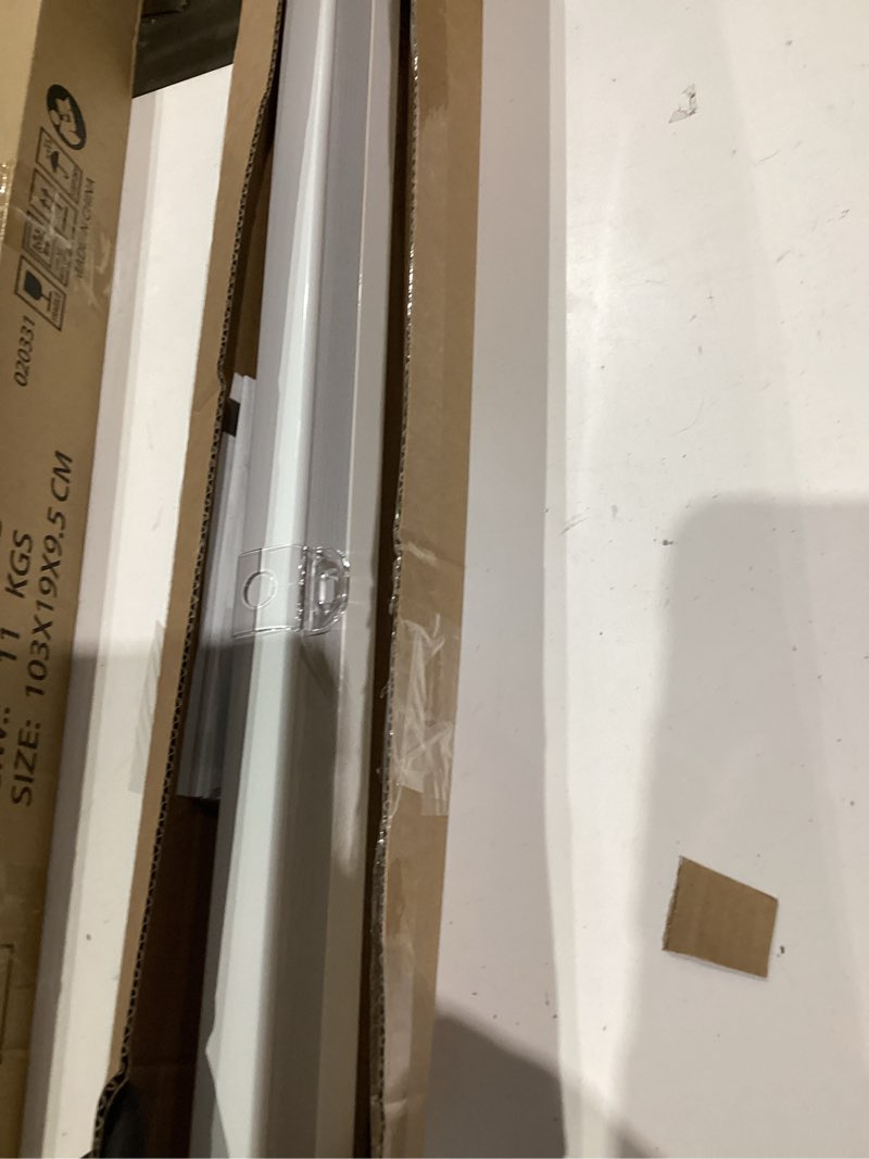 Condition photo showing Good Condition for LazBlinds Cordless Cellular Shades, No Tools No Drill Blackout Honeycomb Shades Pleated Blinds for Windows, 36'' W x 48'' H, Silver White Blackout-silver White 36'' W x 48'' H