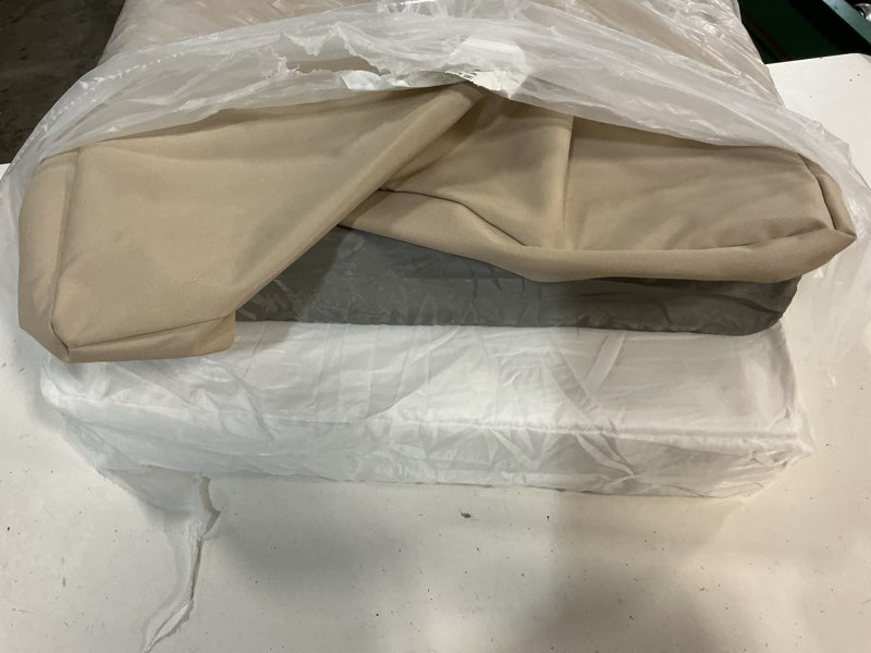 Condition photo showing Good Condition for favoyard deep seat patio cushion set 22 x 22 inch waterproof outdoor chair cushions for patio furniture with fade resistant and removable cover with handle & adjustable straps for patio, yard, garden beige seat 22x22 in + back 22x18.5 in