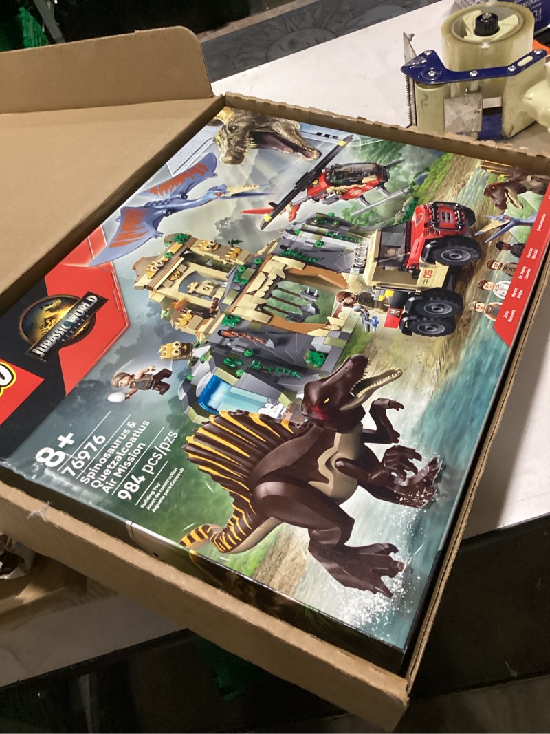 Condition photo showing Good Condition for lego jurassic world spinosaurus & quetzalcoatlus air mission - dinosaur toy for kids - pretend play building toy with dinosaur figurines for girls and boys, 8+ - birthday or any-time gift idea - 76976