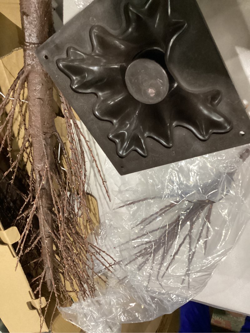 BAOLITVINE Lighted Brown Alpine Tree 6FT Christmas Tree 810 LED Fairy Lights, Twig Tree with Lights 