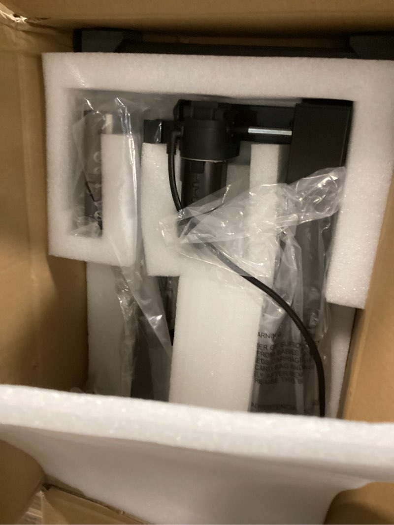 Condition photo showing Good Condition for Veken 55 Inch, Height Adjustable Sit Stand Up, Wood Desktop, Work Home Office Computer PC Table, Tall Standup Workstation, Gaming Writing Study Bedroom Rising Desks, Black 55 Inch Black