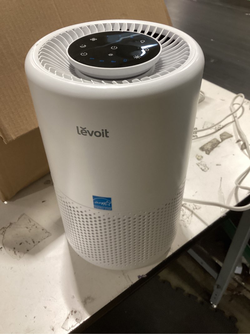 Condition photo showing Good Condition for levoit air purifier for home bedroom dorm room, smart & voice control, aham verified, 3-in-1 filter with hepa sleep mode, for pollen, pollutants, smoke, dander, dust, core 200s-p, white
