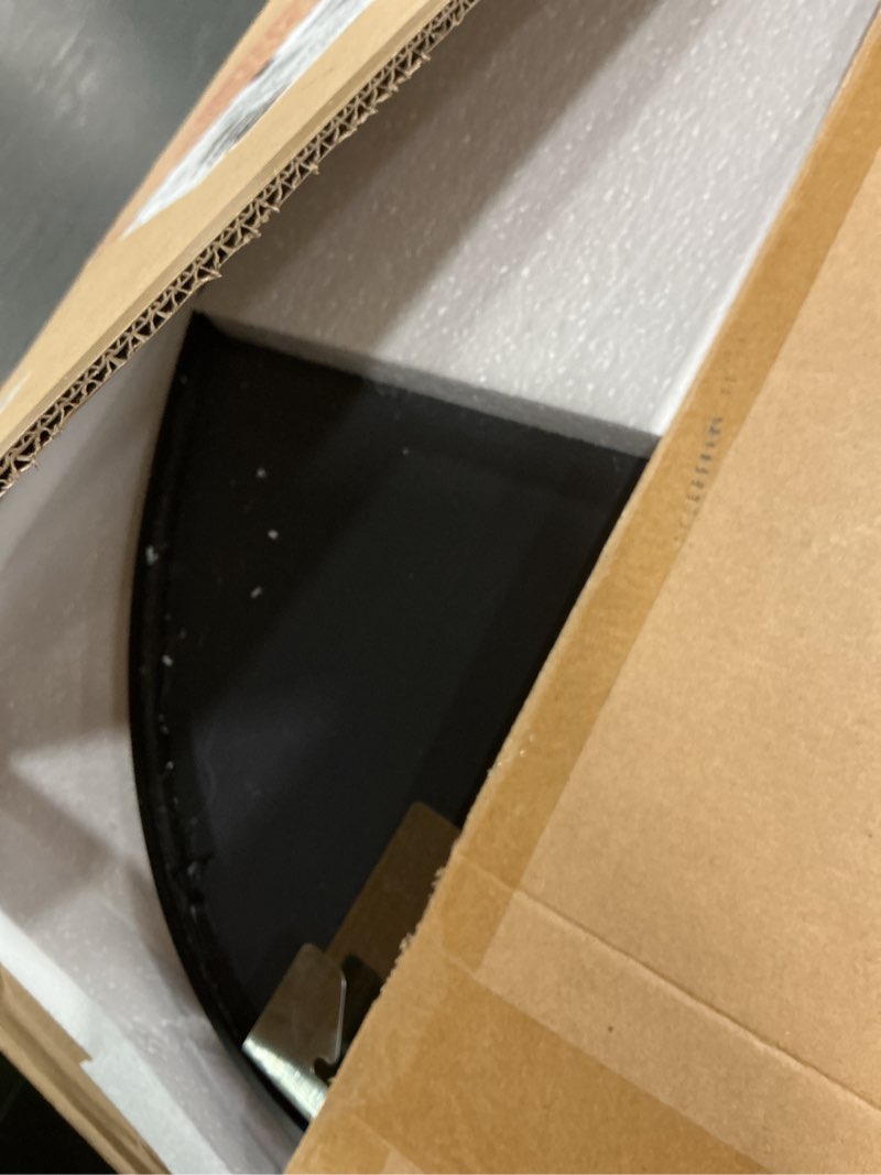 Condition photo showing Good Condition for 24x36 Oval Mirror Round Full Length Wall Mounted Hanging or Against Wall Metal Aluminum Alloy Frame Dressing Make-up Mirrors for Entryway Bedroom Bathroom Living Room 36 24 inch Black Black 24"L x 36"W