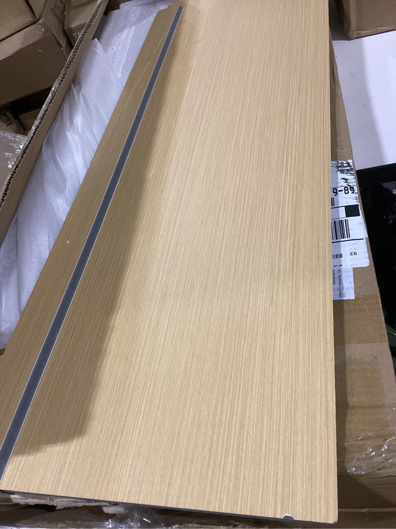 Angled composite board natural wood color