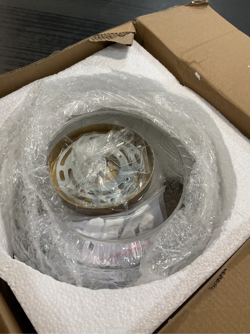 Condition photo showing As Is for semi flush mount ceiling light, globe glass ceiling light fixture, antique bronze modern lighting for hallway bedroom entryway kitchen porch, bulb not included antique bronze 9.38 inch