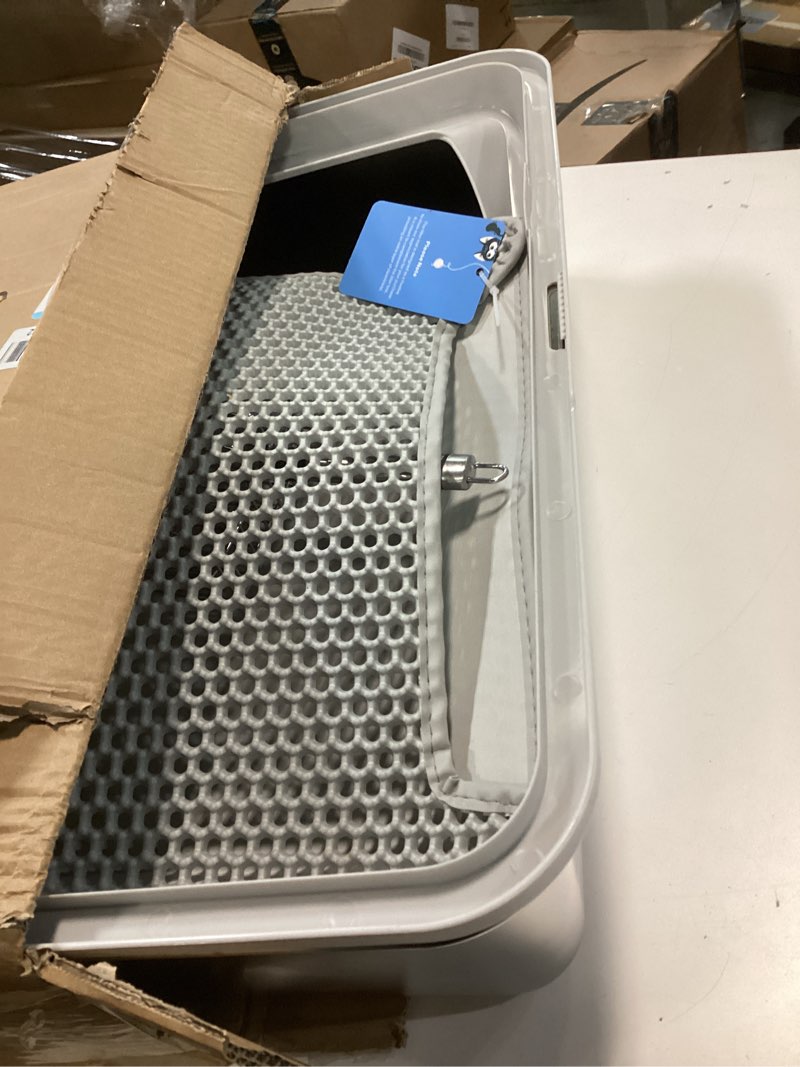 Condition photo showing Good Condition for Stainless Steel Litter Box | XL Enclosed Cat Litter Boxs with Lid for Big Cats | High Sided, Anti-Urine Leakage | Non-Stick Bottom & Includes Litter Mat & Metal Scoop X-Large Silver Gray