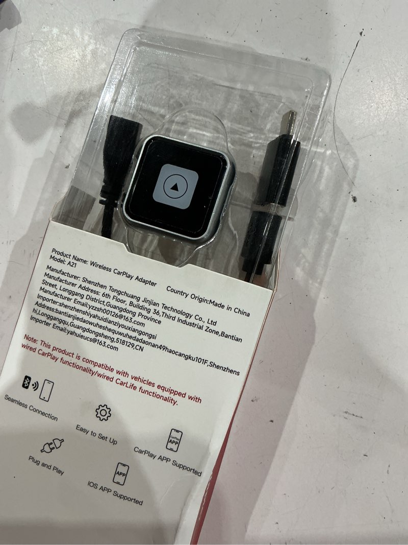 Condition photo showing Good Condition for wireless carplay adapter, wired to wireless car adapter, suitable for apple iphone & android, fast auto-connect, usb & type-c, supports 800+ models with built-in wired car play/android auto
