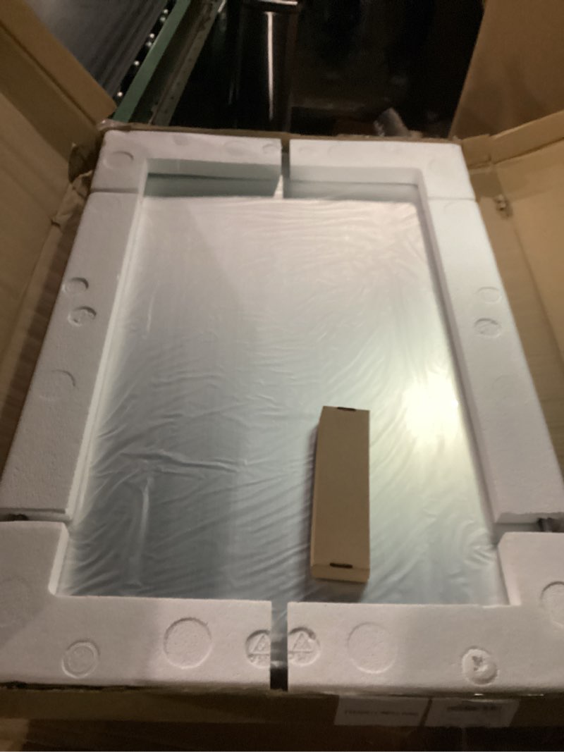 Condition photo showing Good Condition for LOAAO 20X30 Inch Brushed Nickel Bathroom Mirror, Rounded Rectangle Silver Metal Frame Mirror, Brushed Nickel, Anti-Rust, Shatter Proof, Hangs Horizontally or Vertically Brushed Nickel 20"L x 30"W