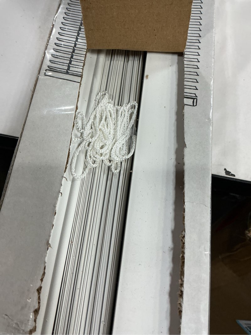 Condition photo showing Good Condition for szximu window blinds, 2" cordless blinds for indoor windows, 43" w x 64" h room darkening blinds, horizontal blinds & shades, mini window blinds for home bedroom living room office kitchen, white 43"w x 64"h