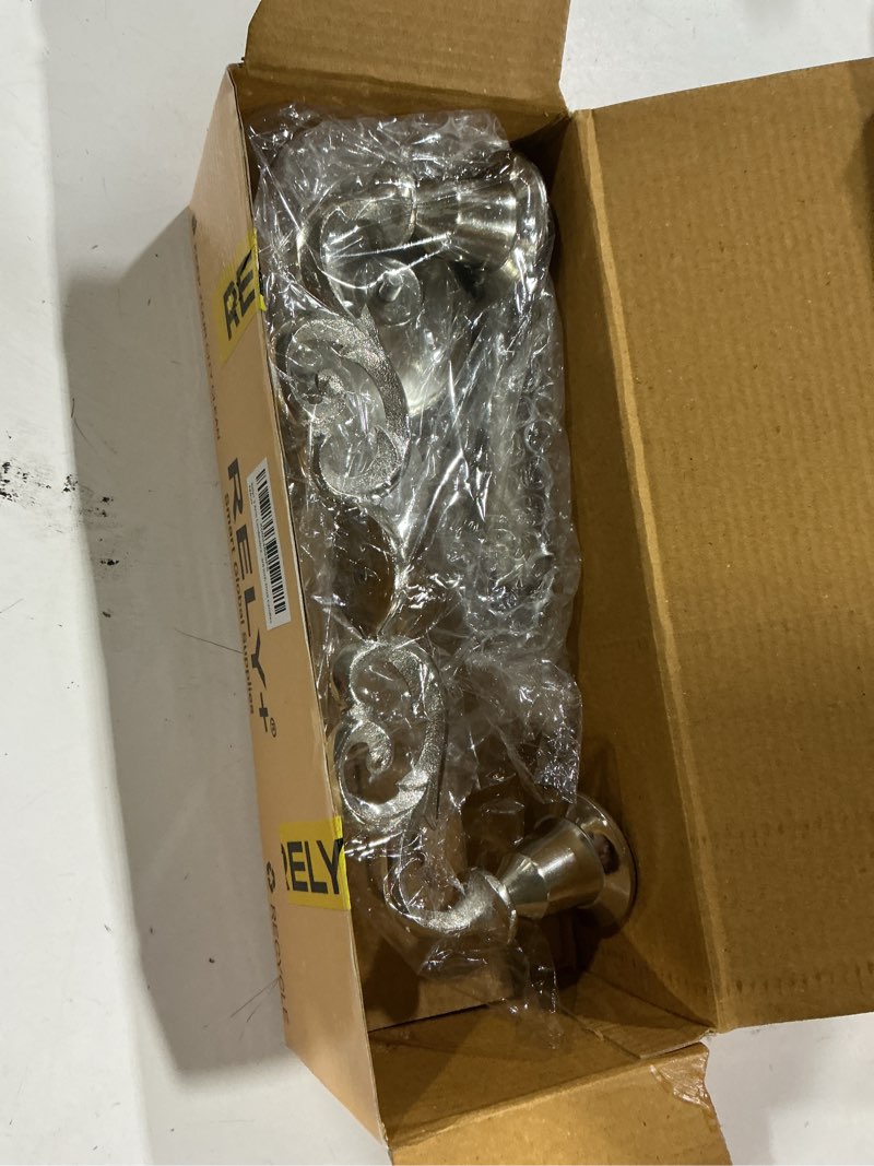 Condition photo showing Good Condition for rely+ 3 arm candelabra taper candle holders decorations indoor kitchen décor table candles candlestick candelabra centerpiece (silver) silver 3 arm