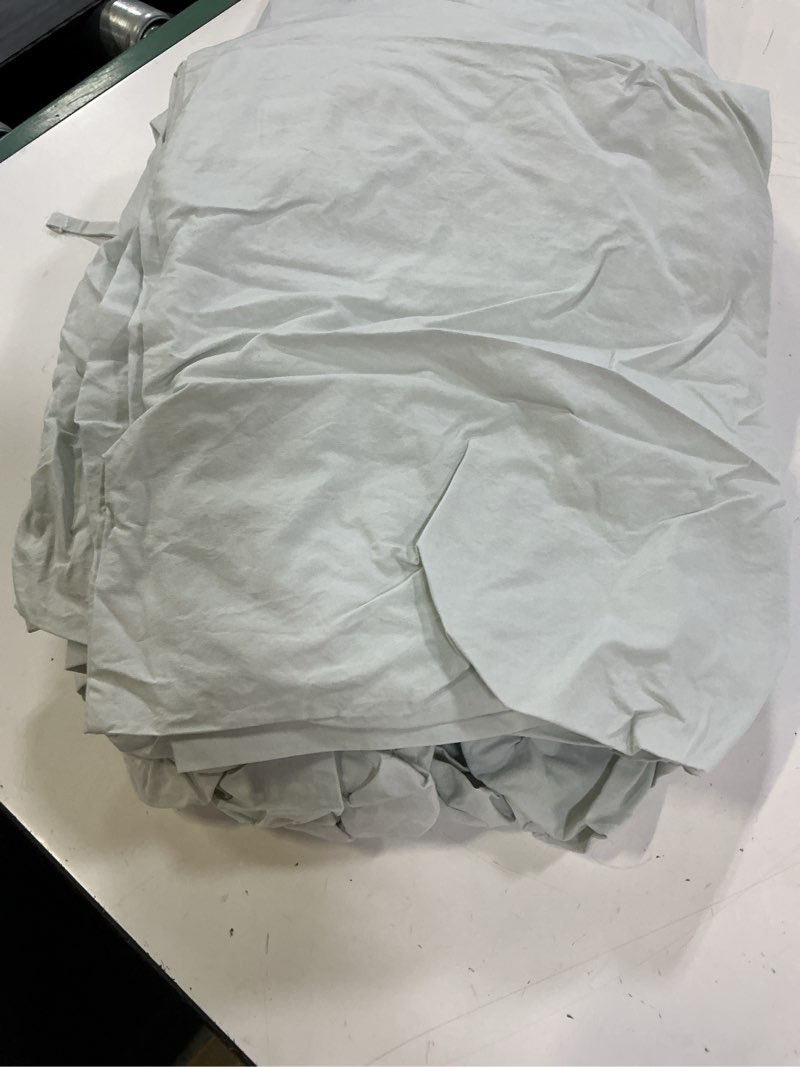 Condition photo showing Good Condition for organic crisp percale fitted sheet set, cal king, mist