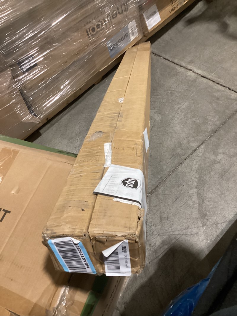 Condition photo showing As Is for incomplete cordless roller shades blackout blinds for windows room darkening rolled up shades with spring system, uv protection natural linen fabric window shades door blinds for home?58\" w x 72\" h, linen cream 58\"w x 72\"h linen cream