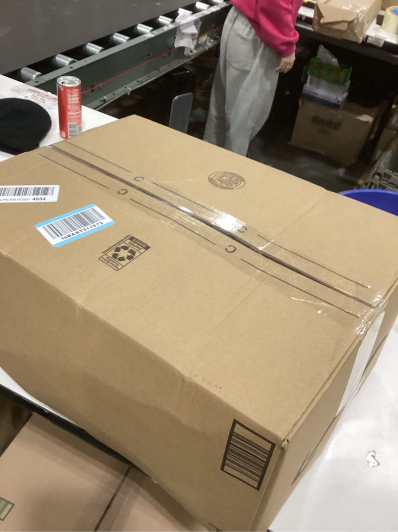 Condition photo showing As Is for WESTERN HOME WH Calming Dog & Cat Bed, Anti-Anxiety Donut Cuddler Warming Cozy Soft Round Bed, Fluffy Faux Fur Plush Cushion Bed for Small Medium Dogs and Cats (20"/24"/27"/30") 30.0"L x 30.0"W x 8.0"Th White Khaki