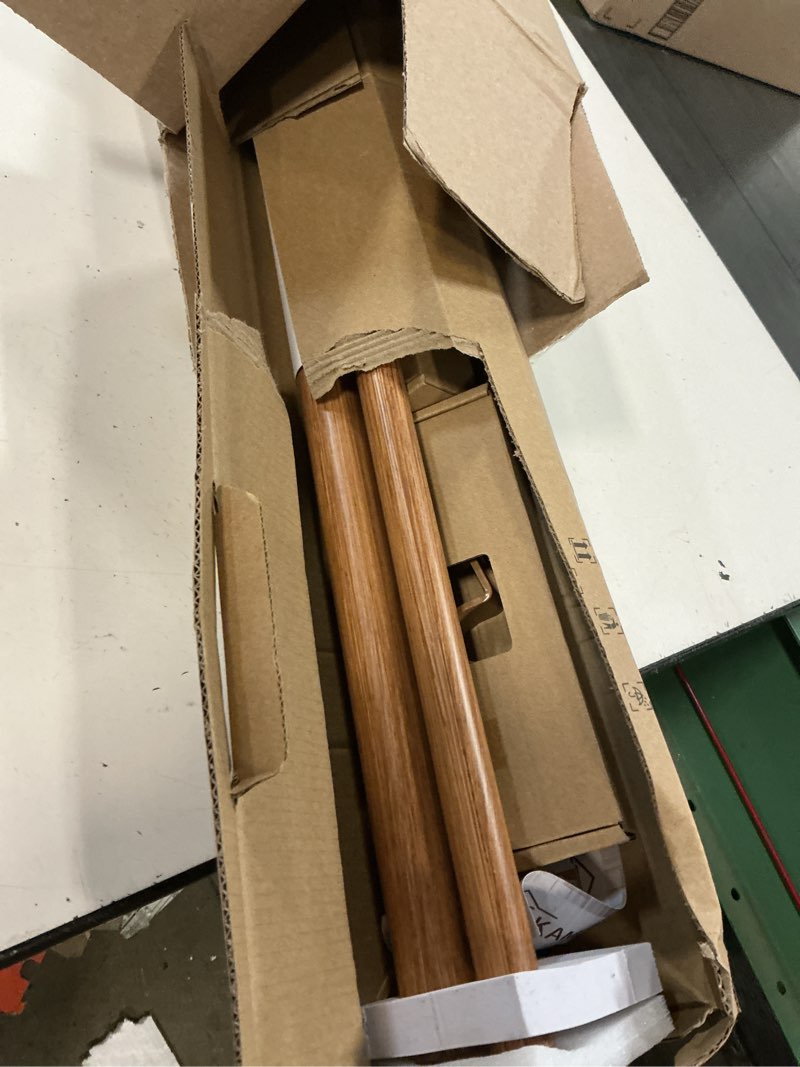 Condition photo showing Good Condition for kamanina wood double curtain rod for windows 36 to 72 inches (3-6 feet), 1 inch heavy duty long curtain rods for windows, wood grain telescoping drapery rods with end caps, fewer rods, easier install wood grain 36-72"