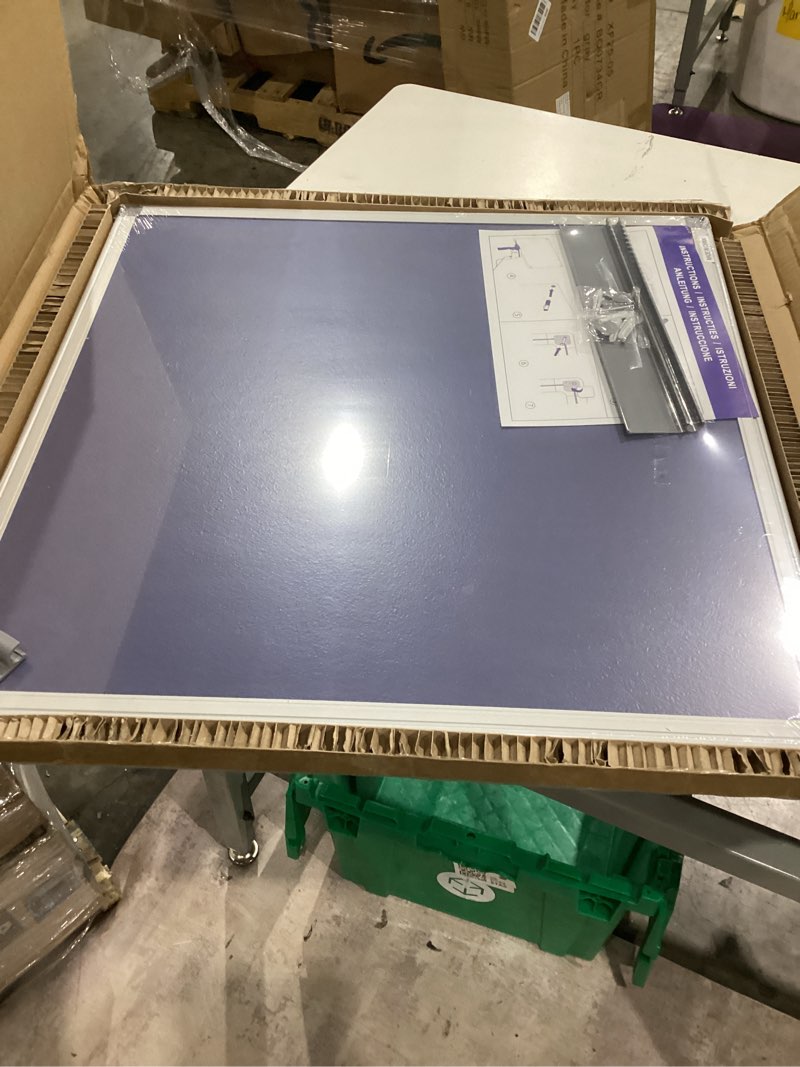 24"x24" magnetic whiteboard wall mount dry erase board for home office, dorm room, cubicle | square 