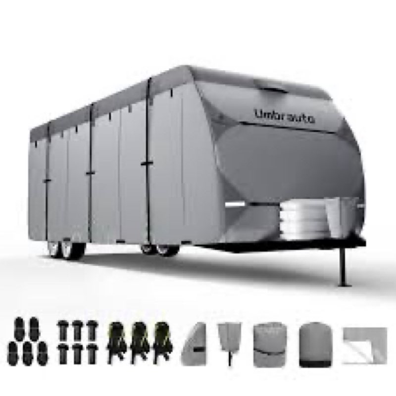 Umbrauto RV Cover Fits 38-40ft Travel Trailer: Lightweight, Waterproof Camper Cover for Toy Hauler, 