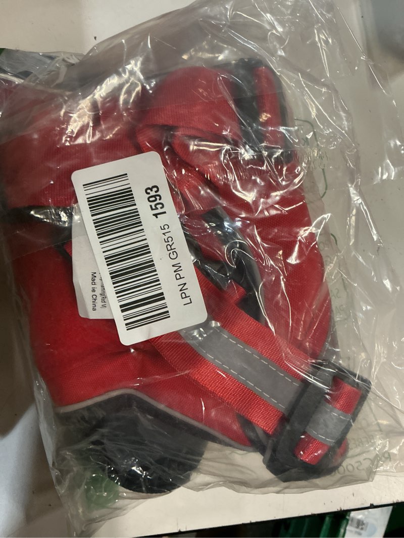 Condition photo showing Good Condition for service dog vest harness and leash set+10 patches,no pull&adjustable reflective dog harness with soft padded handle for training/everyday,fit small/medium/large/extra-large dogs(red m) medium red