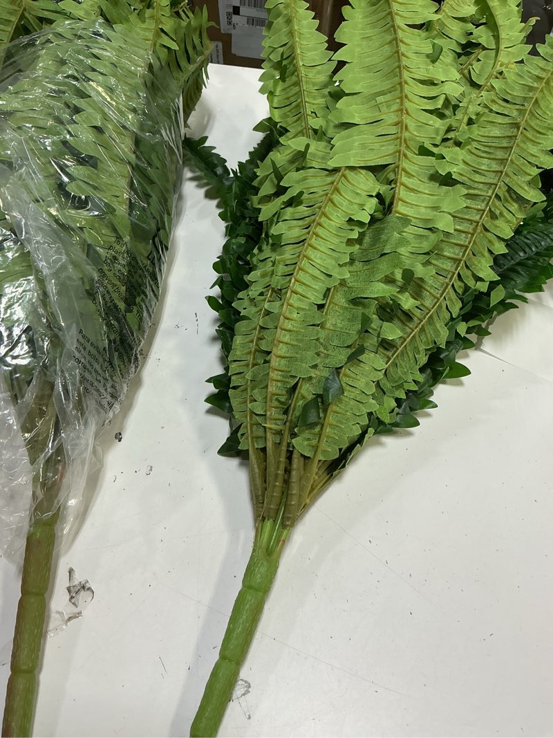 Condition photo showing As Is for ovzne simulated persian grass small persian leaves simulated flowers fern leaves bouquet simulated plants home decoration on c learance 2 pcs