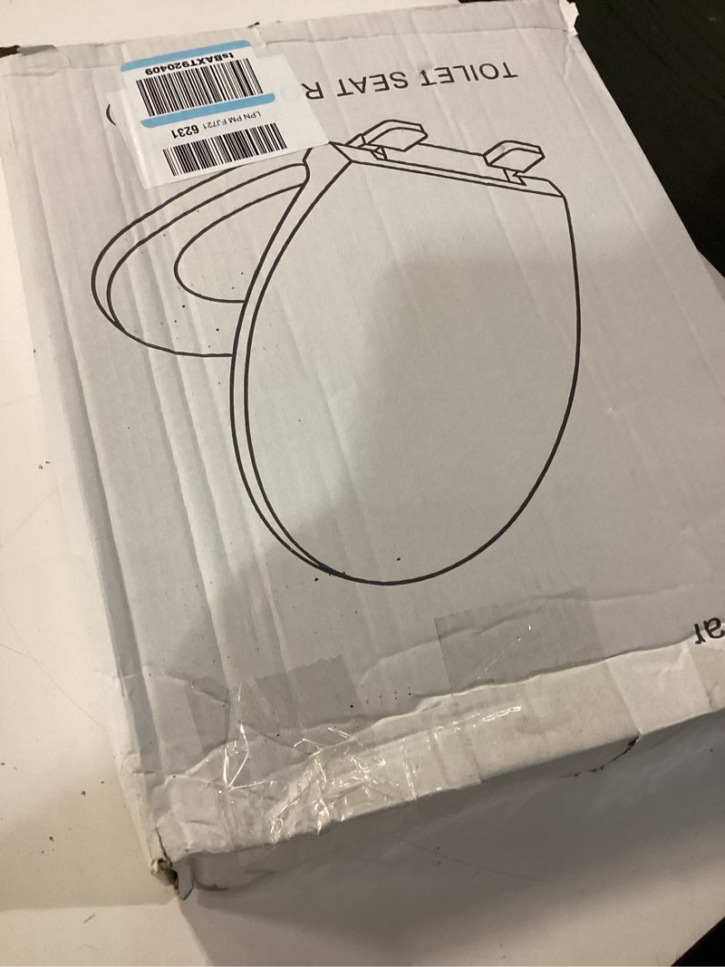 Condition photo showing New/Like New for round toilet seat, standard 16.5” slow/soft close round toilet seat for round toilets, no-slam quiet-close lid, easy-to-install, white, durable never-loosen design white round(standard)