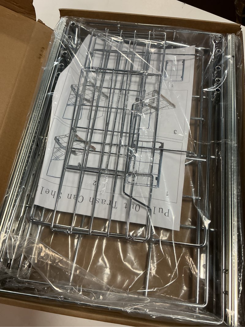 Condition photo showing Good Condition for Pull Out Trash Can Under Cabinet,Adjustable Under Sink Trash Can Pull Out Kit with Removable Basket,Slide Roll Out Kitchen Trash Can Rack,Fit for Most 7-11 Gallon Garbage (Trash Can Not Included)