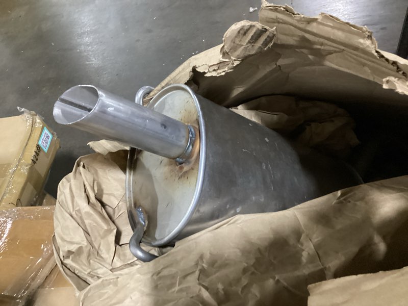 Condition photo showing As Is for walker soundfx 18922 direct fit exhaust muffler 2" outlet (od) for subaru forester