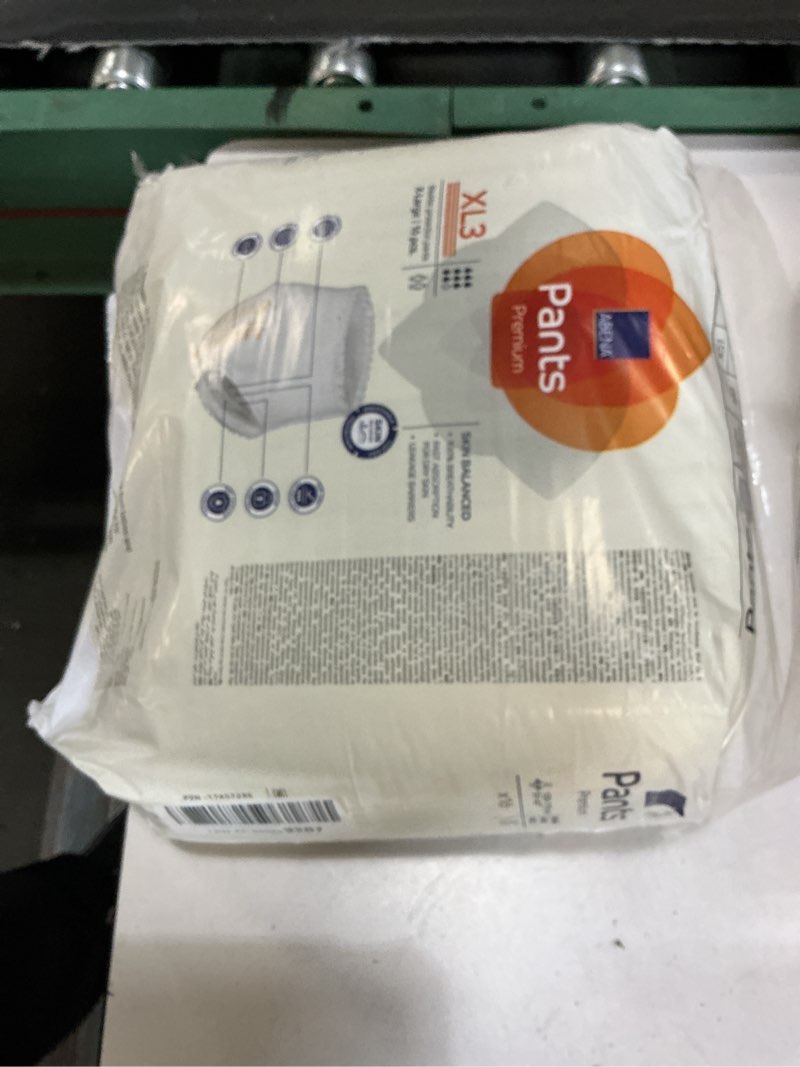 Condition photo showing New/Like New for abena pants, premium protective underwear, level 3, (medium to extra large), extra large, 16 count extra large 16