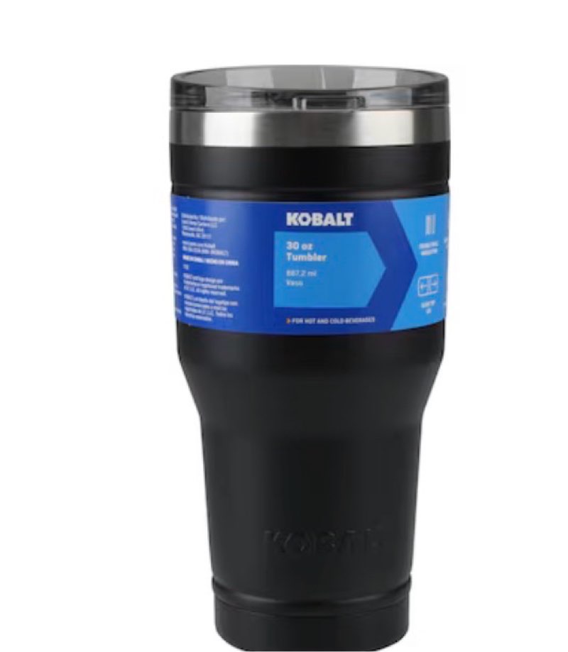 Kobalt 30 -fl oz Stainless steel Insulated Tumbler - Black