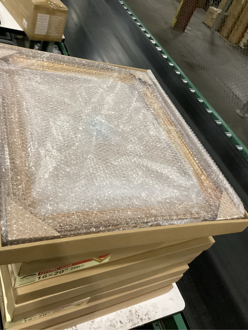 Condition photo showing New/Like New for Creative Mark Plein Air Museum Collection Gothic Picture Frame Solid Wood Composition Hand-Leafed Museum Quality Closed Corner Readymade Size - Gold 16 x 20