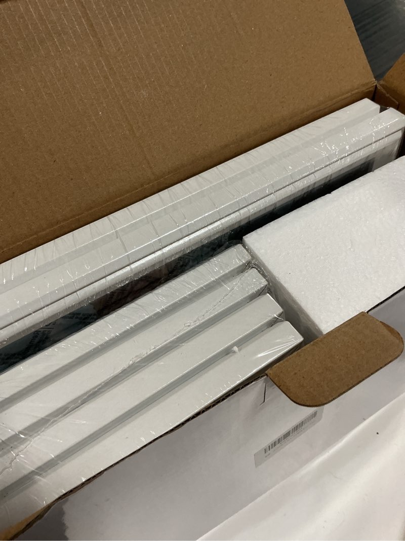 Condition photo showing Good Condition for 10 pack picture frames, two 8x10, four 5x7, four 4x6, collage picture frame set, photo frames sets for wall decor, high and low double line design, white white 10-pack