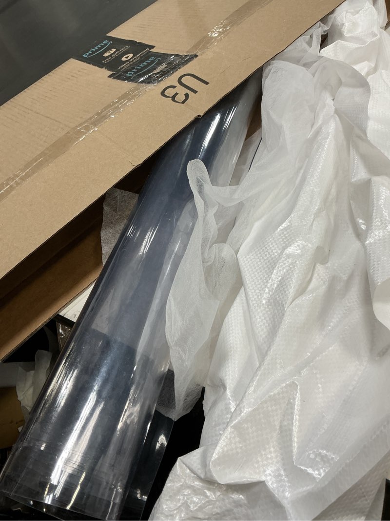 Condition photo showing Good Condition for NECAUX Custom 38 x 66 Inch Clear Table Cover Protector, 1.5mm Thick Plastic Waterproof Heavy Duty Desk Pad Mat Non-Slip Tablecloth Protector for Coffee Table, Sofa Table, Media Stand, Countertop 38" x 66" Clear 1.5mm