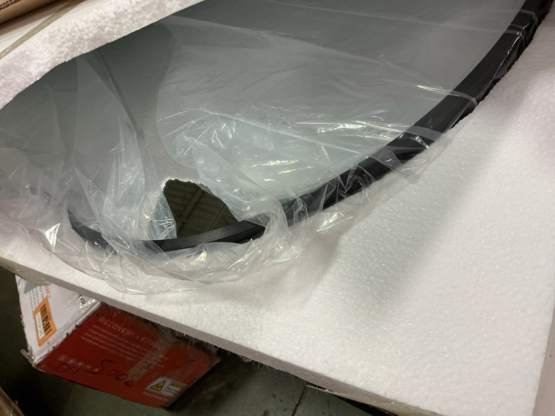 Condition photo showing Good Condition for Irregular Wall Mirror - Wall Mirrors Decorative 24"x36" Black Asymmetrical Mirror Tempered Glass Aviation Aluminum Alloy Frame for Bathroom, Bedroom, Living Room, Cloakroom, Entryway Black 24"L x 36"W