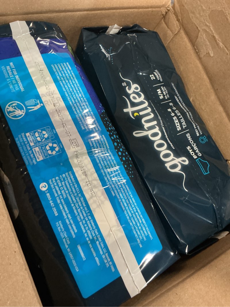 Condition photo showing Good Condition for goodnites boys' nighttime bedwetting underwear, size s/m (43-68 lbs), 44 ct (2 packs of 22), packaging may vary small/medium 44