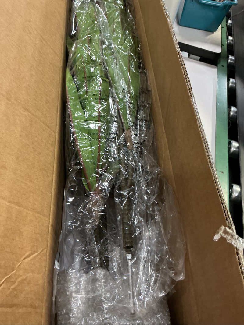 Condition photo showing New/Like New for VIAGDO Dracaena Silk Plant Artificial 5ft Faux House Plants with Red Leaf Margin Fake Yucca Palm Trees in Pot Realistic Dragon Tree for Living Room Home Office Decor Indoor Outdoor Red 5ft