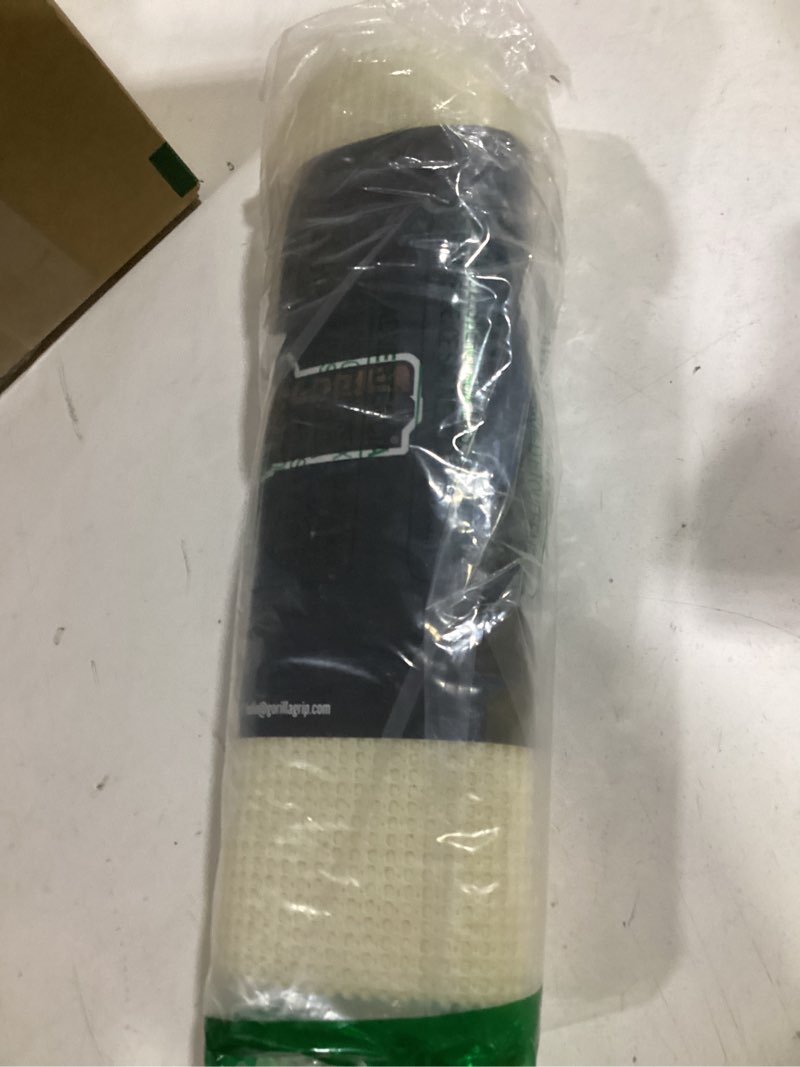 Condition photo showing Good Condition for gorilla grip drawer shelf and cabinet liner, thick strong grip, non-adhesive liners protect kitchen cabinets and cupboard, bathroom drawers, easy install, breathable mat, 12" x10' cream