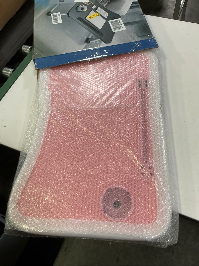 Condition photo showing New/Like New for Slendor Lap Desk with Cup Holder, Foldable Laptop Table for Bed, Portable Bed Desk for Laptop and Writing, Computer Tray with Tablet Slot, Notebook Stand Reading Holder for Couch Sofa Floor,Pink