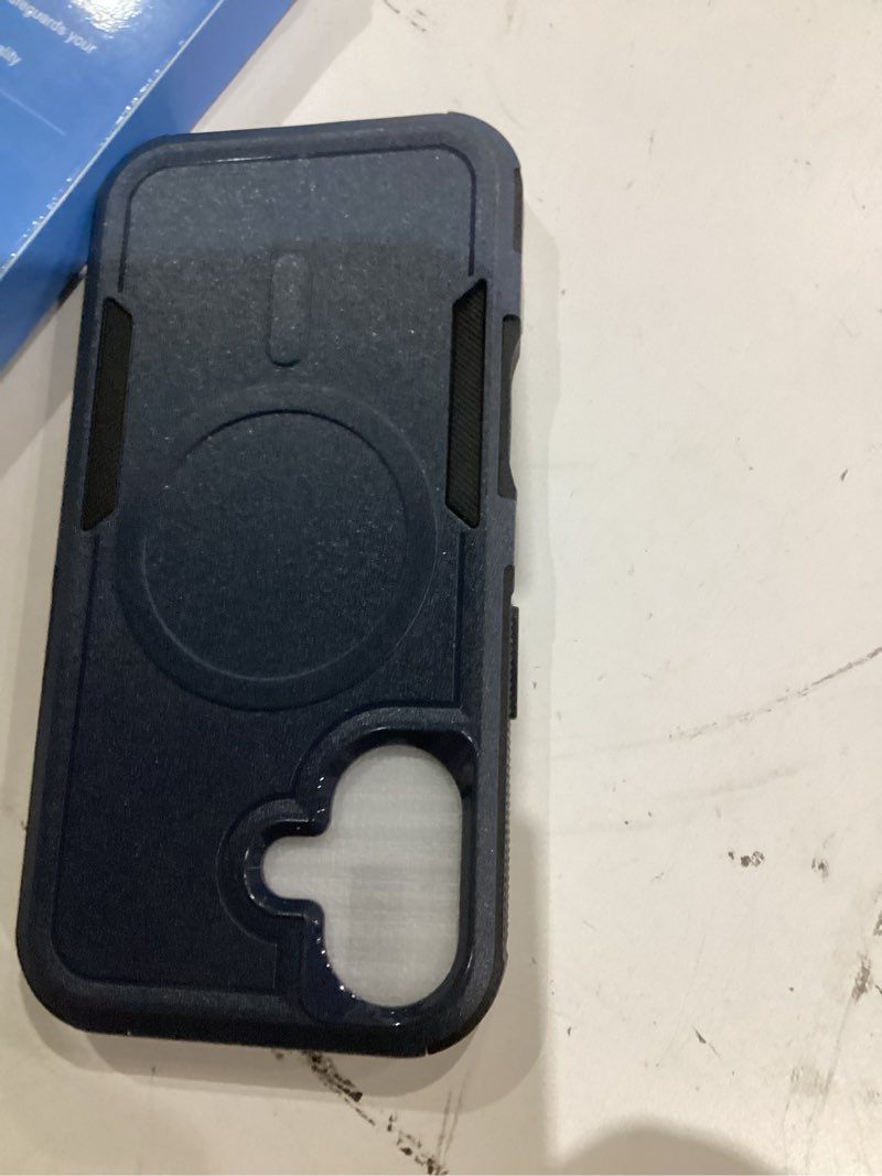 Condition photo showing Good Condition for magnetic for iphone 16 case [compatible with magsafe] [shockproof] [heavy duty protection] pocket-friendly & tough non-slip protective phone cover for iphone16 6.1", navy blue iphone 16 navy blue/magsafe