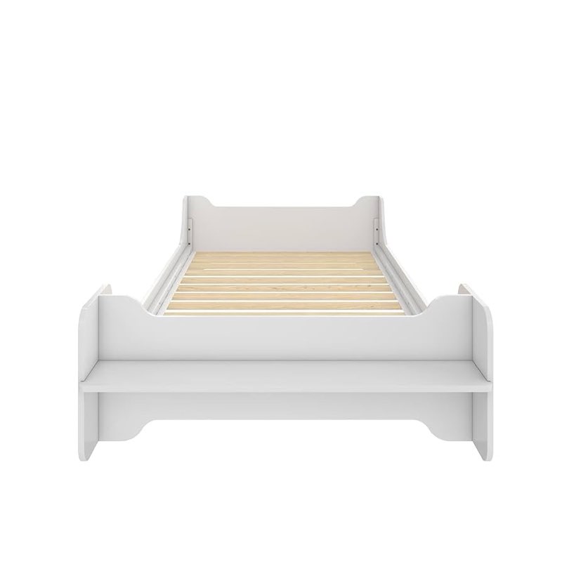 Murdock Kids Twin Montessori Floor Bed with 2 Heights and Shelf