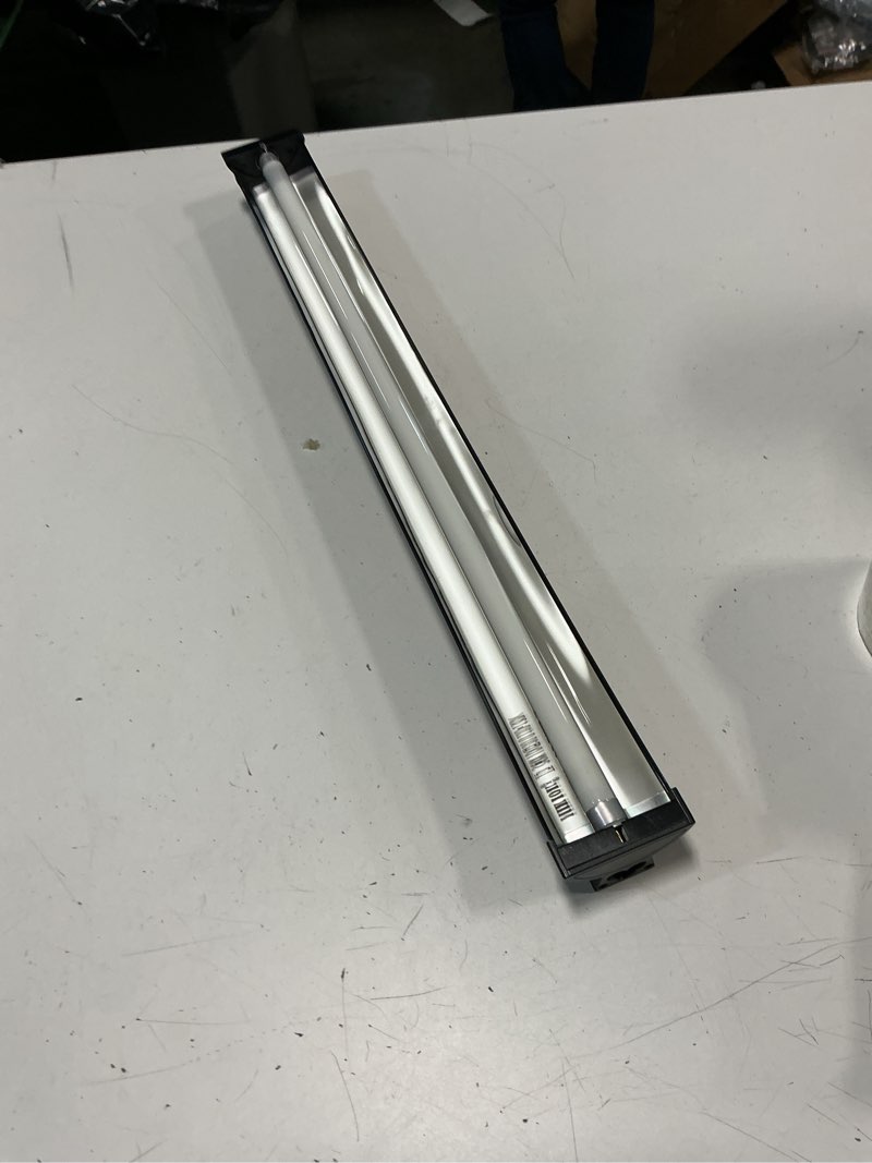 Condition photo showing As Is for t5 ho uvb reptile light fixture with 10.0 uvb bulb, 24w high output uvb light for reptiles, 22" t5 uvb light bar for bearded dragons, tortoises, iguanas, desert reptile uvb lamp for terrarium lighting